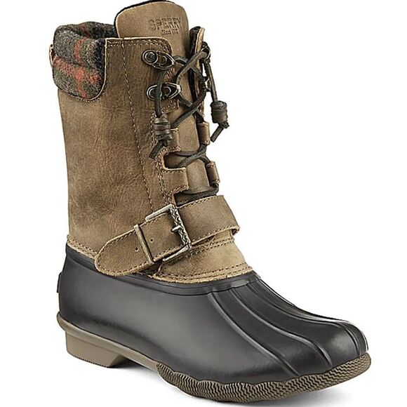 Sperry Tan Leather Duck Boots Women’s Size 6 Fisherman Core B82 - Picture 1 of 11
